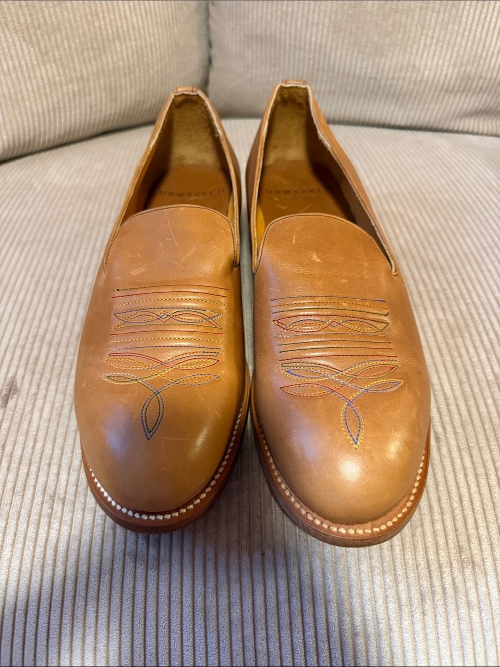 Men's  Leather Slip-On Loafers  - Unmarked Handcraft